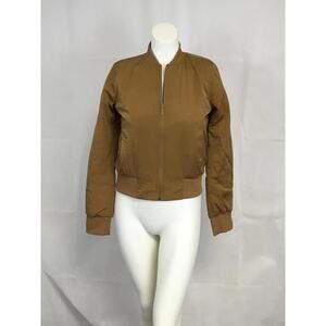 [301] Lululemon Jacket Womens 4 Brown Full Zip Bomber Lined Insulated Fall